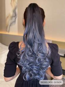 Long Body Wave Ponytail Synthetic Hair Extension - Multicolor - View 2