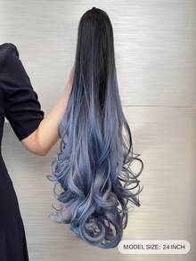 Long Body Wave Ponytail Synthetic Hair Extension - Multicolor - View 3