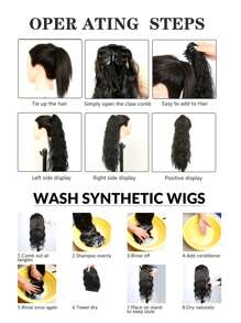 Long Body Wave Ponytail Synthetic Hair Extension - Multicolor - View 8