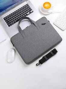 極簡大容量經典公事包帶拉鍊,會議會議包適用於商業旅行和工作文檔信息包