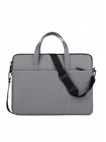 極簡大容量經典公事包帶拉鍊,會議會議包適用於商業旅行和工作文檔信息包