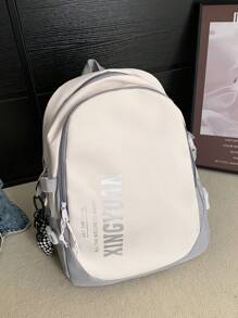 Ba lô thời trang họa tiết chữ cái hai tông màu - Nhiều màu - Xem 5