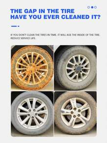 Car Wheel Cleaning Brush - Black - View 2