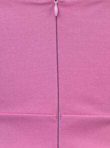 Hauture Elegant Solid Flare Leg Sleeveless Jumpsuit - Pink - View 7