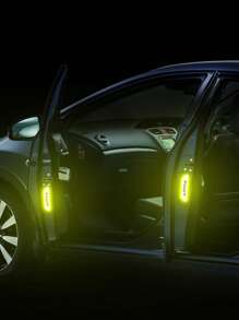 4 miếng dán phản quang cửa xe - màu xanh lá - Xem 5