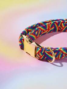 2pcs Geometric Pattern Pet Collar, Colorful Portable Pet Collar For Pet - Multicolor - View 4