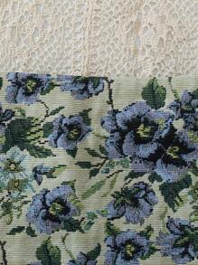 SHEIN Unity Plus Floral Print Split Hem Skirt - Multicolor - View 4