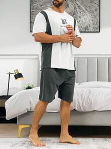 Bộ đồ giản dị  Nam Hoạt hình Khối Màu Lá thư - Nhiều màu - Xem 3