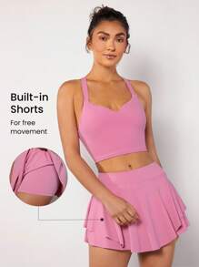 GLOWMODE Falda Pantalón Deportiva Y Con Movimiento - Rosa - Ver 4