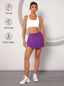 GLOWMODE Falda-pantalón Deportiva Con Vuelo - Morado - Ver 5