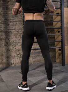 SHEIN Fitness 男士拼接頂針運動褲襪