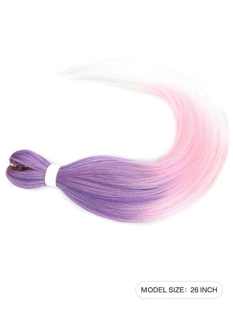 Long Yaki Straight Synthetic Hair Braid - Multicolor - View 2