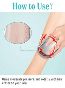 Crystal Hair Eraser Painless Hair Remover,1Pc White Painless Hair Removal Tool Skin Exfoliator Removal Tool Hair Remover Skin Exfoliator Tool Apply To Any Part Of Body - Silver - View 3