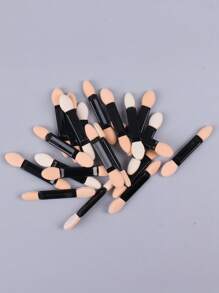 FULL BEAUTY 20 Chiếc Bọt Biển Bàn Chải Móng Tay Hai Đầu Và Cọ Trang Điểm Mắt Bóng Dính Gương Ma Thuật Bột Applicator Dính Vệ Sinh dụng Cụ Làm Móng Tay - màu đen - Xem 4