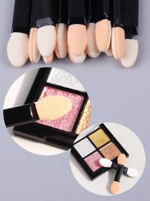 FULL BEAUTY 20 Chiếc Bọt Biển Bàn Chải Móng Tay Hai Đầu Và Cọ Trang Điểm Mắt Bóng Dính Gương Ma Thuật Bột Applicator Dính Vệ Sinh dụng Cụ Làm Móng Tay - màu đen - Xem 6