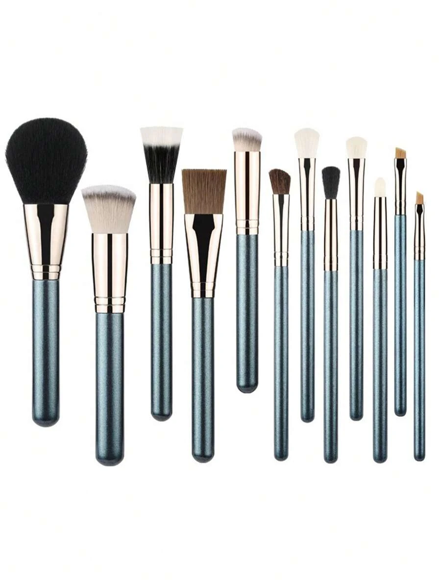 Bộ 12 cọ trang điểm, Bộ cọ, Bộ cọ trang điểm, Bộ cọ trang điểm, Bộ trang điểm hoàn chỉnh, Bộ cọ trang điểm, Bộ trang điểm hoàn chỉnh, Bộ cọ, Bộ cọ trang điểm, Bộ quà tặng trang điểm, Bộ - Màu xanh nhạt - Xem 1