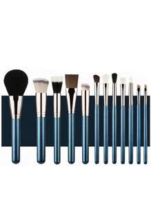 Bộ 12 cọ trang điểm, Bộ cọ, Bộ cọ trang điểm, Bộ cọ trang điểm, Bộ trang điểm hoàn chỉnh, Bộ cọ trang điểm, Bộ trang điểm hoàn chỉnh, Bộ cọ, Bộ cọ trang điểm, Bộ quà tặng trang điểm, Bộ - Màu xanh nhạt - Xem 2