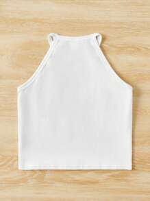 Young Girl Casual Sleeveless Tank Top With Human Portrait Design, Suitable For Summer