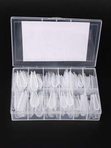 FULL BEAUTY French Form Dual Stickers, 120pcs Nail Form +24pcs Silicone Mold Pads French Line Guides Nail Extension Tools,Nail Supplies,Nail Tools,Nail Art Tools,Back To School,Nails,Nail Tools For Press On Nails - Clear - View 4