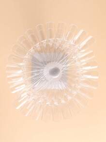 FULL BEAUTY 60入組美甲色卡展示架透明假指甲練習技巧棒螺旋展示架美甲練習工具適用於沙龍拋光凝膠展示 - 灰色 - 查看 4