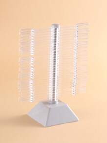 FULL BEAUTY 60入組美甲色卡展示架透明假指甲練習技巧棒螺旋展示架美甲練習工具適用於沙龍拋光凝膠展示 - 灰色 - 查看 5