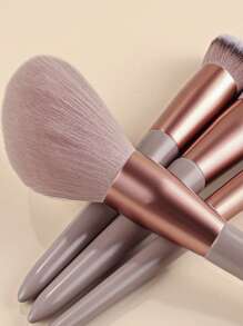 Bộ 13 cọ trang điểm cầm tay màu trà sữa, Bộ cọ, Bộ cọ trang điểm, Bộ cọ trang điểm, Bộ trang điểm hoàn chỉnh, Bộ cọ trang điểm, Bộ trang điểm hoàn chỉnh, Bộ cọ, Bộ cọ trang điểm, Bộ quà tặng trang điểm - Màu Xám nhạt - Xem 4