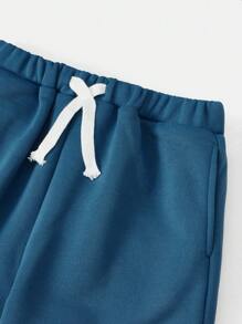 SHEIN 男小童可愛和舒服短袖車圖案上衣帶針織長褲套裝 - 彩色 - 查看 4