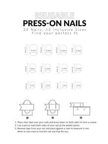 24入組短方形3D愛心裝飾美甲假指甲與果凍凝膠 - 彩色 - 查看 4
