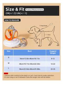 1入組透氣寵物背帶適用於狗狗適用於戶外 - 彩色 - 查看 5