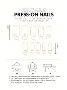24入組長棺材彩虹漸層假指甲和 1 張膠帶按壓指甲套件 - 彩色 - 查看 4