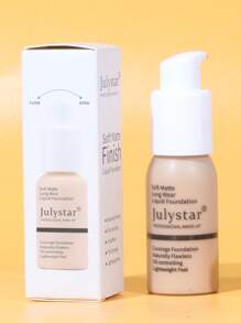 Julystar 控油粉底液，30 毫升持久自然無瑕輕盈不脫妝粉底 - 卡其色 - 查看 9