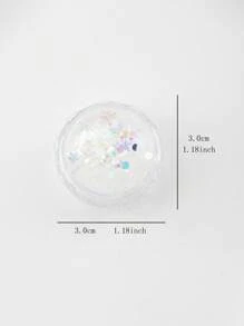 Diseño mixto de mariposa y estrella Decoración de uñas con lentejuelas, 1 caja Decoración holográfica con purpurina para uñas iridiscente en escamas de verano con mariposa de ensueño - Blanco - Ver 3