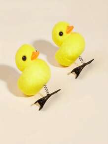 2pcs Chicken Decor Pet Hair Clip For Dog For Decoration - Yellow - View 2