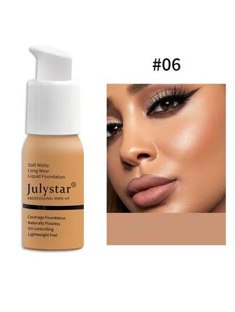 Julystar Oil-Controlling Liquid Foundation, 30Ml Long-Lasting Naturally Flawless Lightweight Non-Removal Feel Foundation