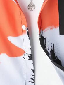 SHEIN Bộ hai mảnh Trai Túi Nút phía trước Khối Màu Giải trí - Nhiều màu - Xem 4