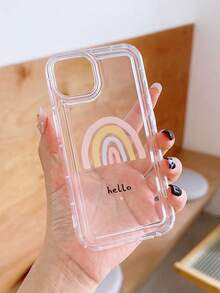 Letter Graphic Clear Phone Case - Multicolor - View 2