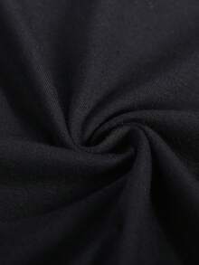 SHEIN LUNE 愛心圖案T恤 - 黑色 - 查看 4