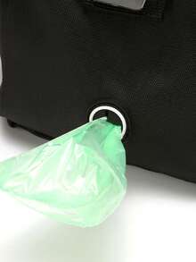 1pc Portable Foldable Pet Carry Waist Bag For Outdoor Feeding - Black - View 3