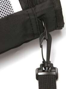 1pc Portable Foldable Pet Carry Waist Bag For Outdoor Feeding - Black - View 4