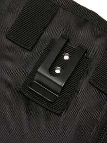 1pc Portable Foldable Pet Carry Waist Bag For Outdoor Feeding - Black - View 5