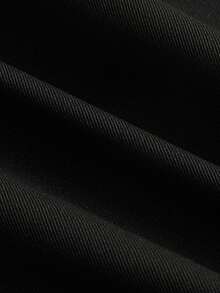 SHEIN ICON 大碼汽車和字母圖案缺口領短款T恤 - 黑色 - 查看 4