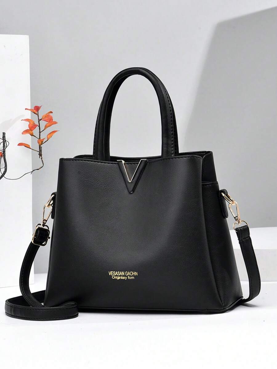 Túi xách nữ thời trang có sức chứa lớn, ba lớp và đa năng, phù hợp cho mọi mùa, Ngày của Mẹ, công việc, đi lại, kinh doanh và phụ nữ trung niên., Túi xách nữ công sở thường ngày hoàn hảo cho văn phòng, kinh doanh và công việc, Quà tặng Ngày của Mẹ tuyệt vời nhất từ trước đến nay - màu đen - Xem 1