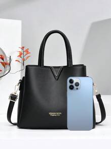 Túi xách nữ thời trang có sức chứa lớn, ba lớp và đa năng, phù hợp cho mọi mùa, Ngày của Mẹ, công việc, đi lại, kinh doanh và phụ nữ trung niên., Túi xách nữ công sở thường ngày hoàn hảo cho văn phòng, kinh doanh và công việc, Quà tặng Ngày của Mẹ tuyệt vời nhất từ trước đến nay - màu đen - Xem 5