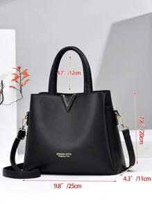 Túi xách nữ thời trang có sức chứa lớn, ba lớp và đa năng, phù hợp cho mọi mùa, Ngày của Mẹ, công việc, đi lại, kinh doanh và phụ nữ trung niên., Túi xách nữ công sở thường ngày hoàn hảo cho văn phòng, kinh doanh và công việc, Quà tặng Ngày của Mẹ tuyệt vời nhất từ trước đến nay - màu đen - Xem 6