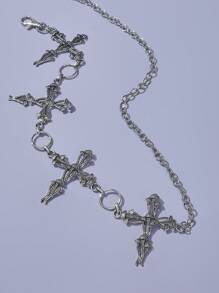 ROMWE Goth Chuỗi thắt lưng nữ - Bạc - Xem 7