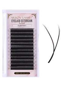 1box 10mm Y-shaped Individual False Eyelashes - Black - View 2