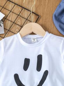 SHEIN Toddler Boys Cartoon Graphic Tee - White - View 3