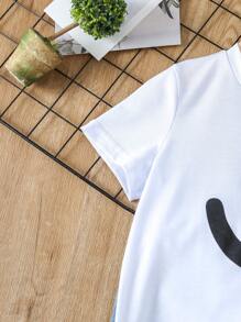 SHEIN Toddler Boys Cartoon Graphic Tee - White - View 5