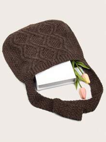 女士夏季沙滩包白色包钩针包，大容量手提包，时尚托特包，女士包包，斜挎包，度假旅行包，午餐包，女士旅行必备品，适合学校大学生，商务女士，服装搭配，野餐配件，购物节必备品，教师礼物，婚礼伴娘礼物 - 咖啡棕 - 查看 5