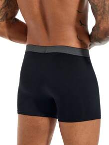 1pc Men's Comfortable Boxer Shorts - Black - View 2